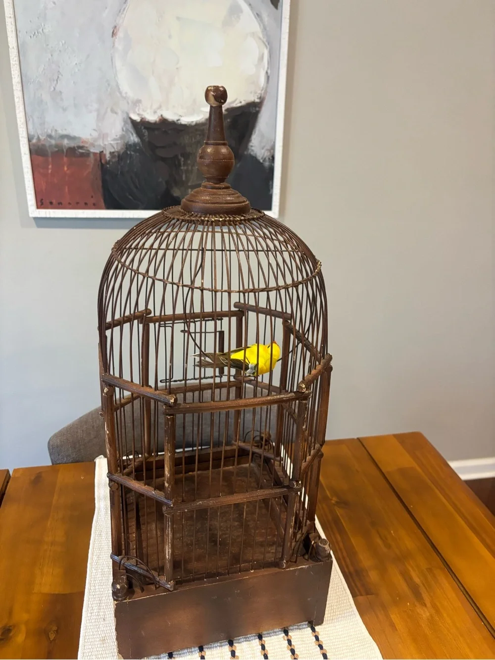 Late 19th-Century Wooden Birdcage